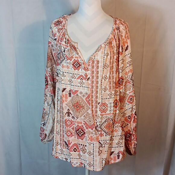Andree By Unit Long Sleeve Printed Blouse - Picture 1 of 8